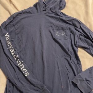 Vineyard Vines Slate Hoodie with Whale Pocket